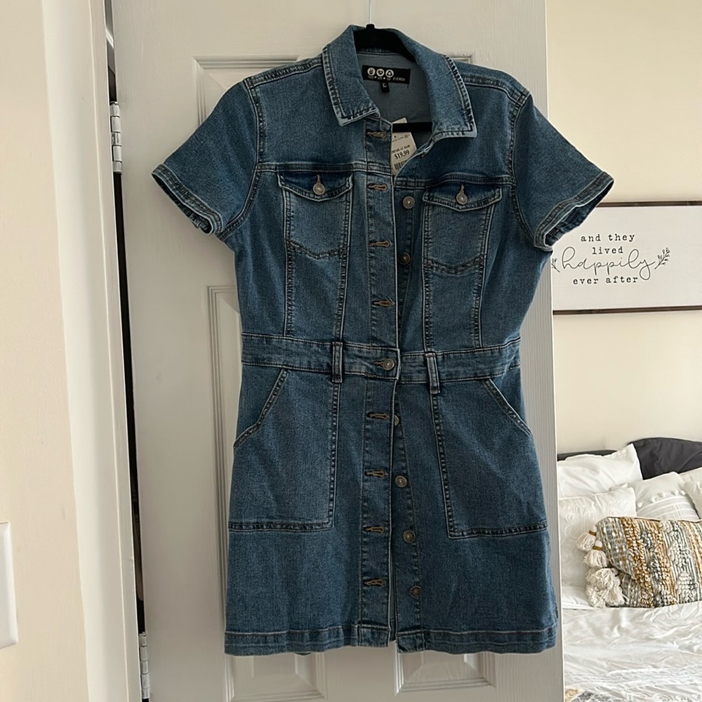 NWT Rewash denim mini dress.